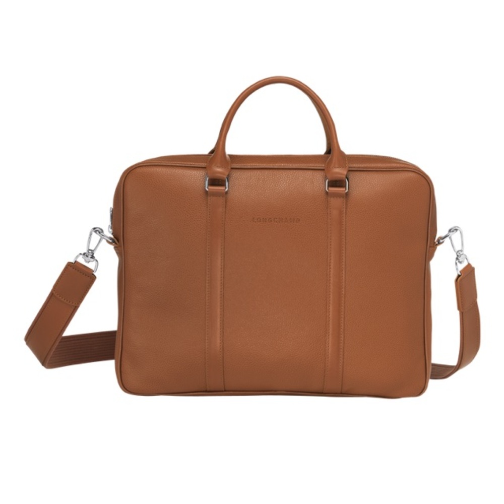 NWOT Longchamp Men’s Brown Leather Briefcase Le Foulonné